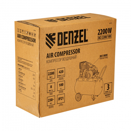 Поршневой компрессор DENZEL BCI 2200/100