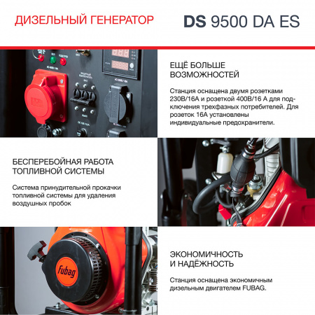 Дизельный генератор Fubag Дизельный генератор трёхфазный FUBAG DS 9500 DA ES